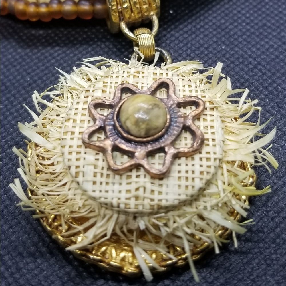 Robert rose‎ siren scarecrow fall necklace